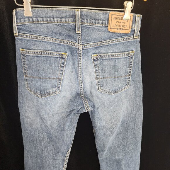 Straight cut Levi Strauss Signature Gold jeans W-29 L-30 Actual fit 30.5/30 - Picture 6 of 12